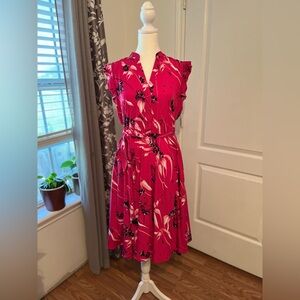 🌸Charter Club fit and flair pink and blue dress. Size 10. EUC. Size 6 is sold.